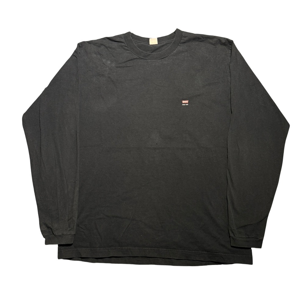 Vintage Levis Long Sleeve T-Shirt Mens Large Black Made in USA 90s